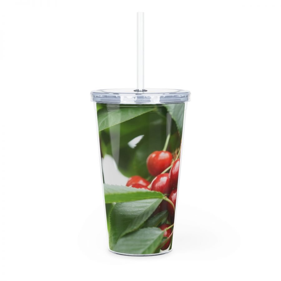 Plastic Tumbler with Straw - Image 3